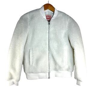 Vintage Levi’s Sherpa Bomber Jacket Jacket Women's Size XS Ivory White